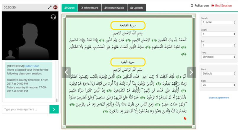 Qutor online Quran class